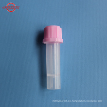 Tubo de ensayo de sangre de vacío estéril plástico desechable médico